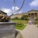 The grounds of Hillsborough Castle feature the entrance to a Georgian mansion and a metal sculpture